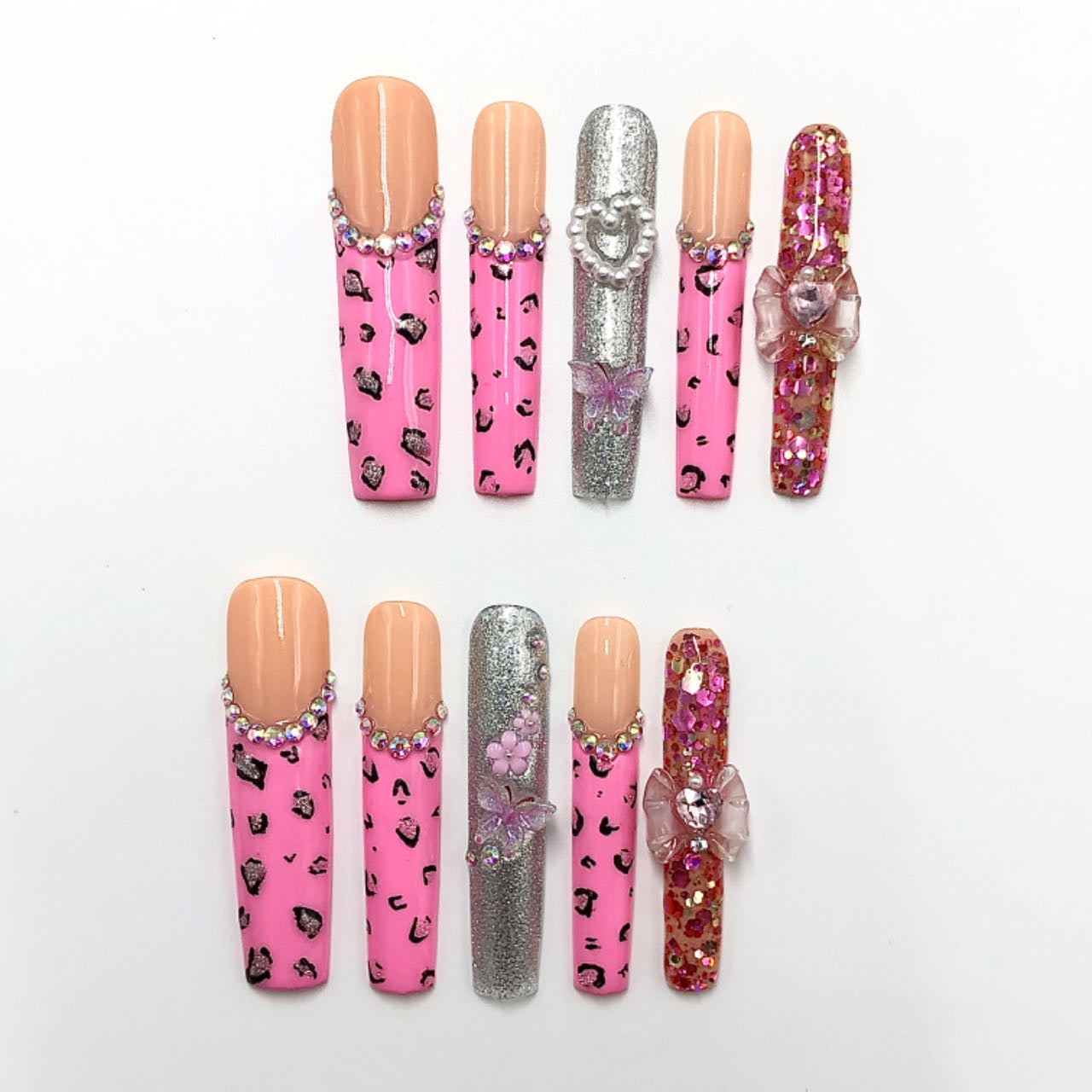 Press-on coffin nail tips salon-grade CR88 L
