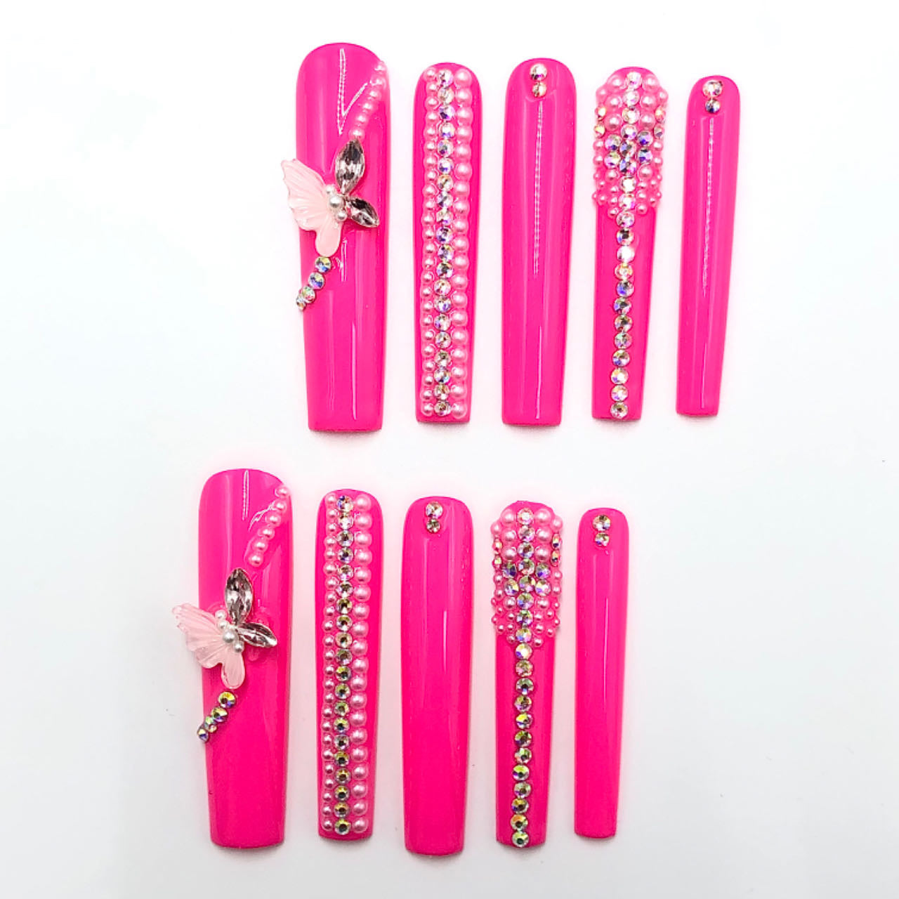 Press-on coffin nail tips salon-grade CR72 S