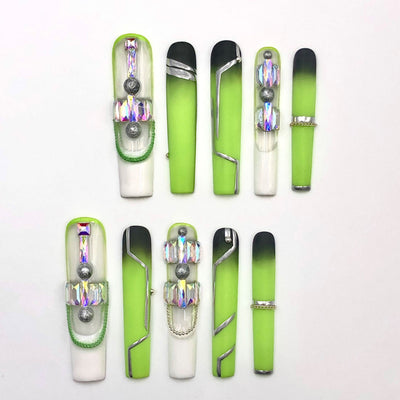 Press-on coffin nail tips salon-grade CR90 L