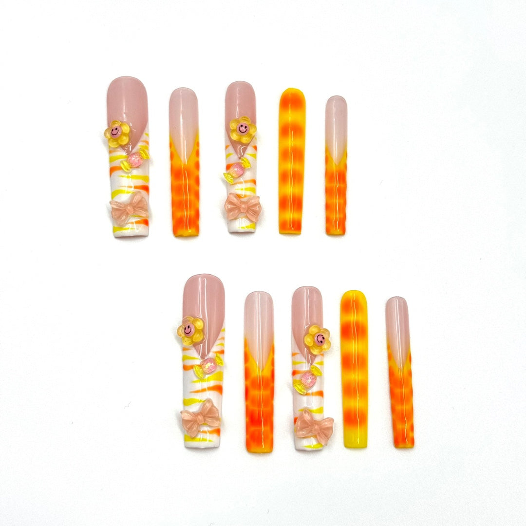Press-on coffin nail tips CR83 L
