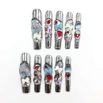 Press-on coffin nail tips salon-grade CR86 S