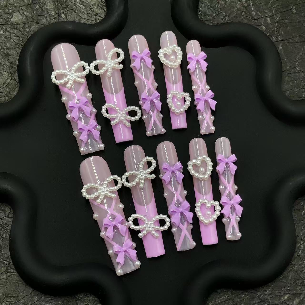 Press-on coffin nail tips salon-grade CR75 S