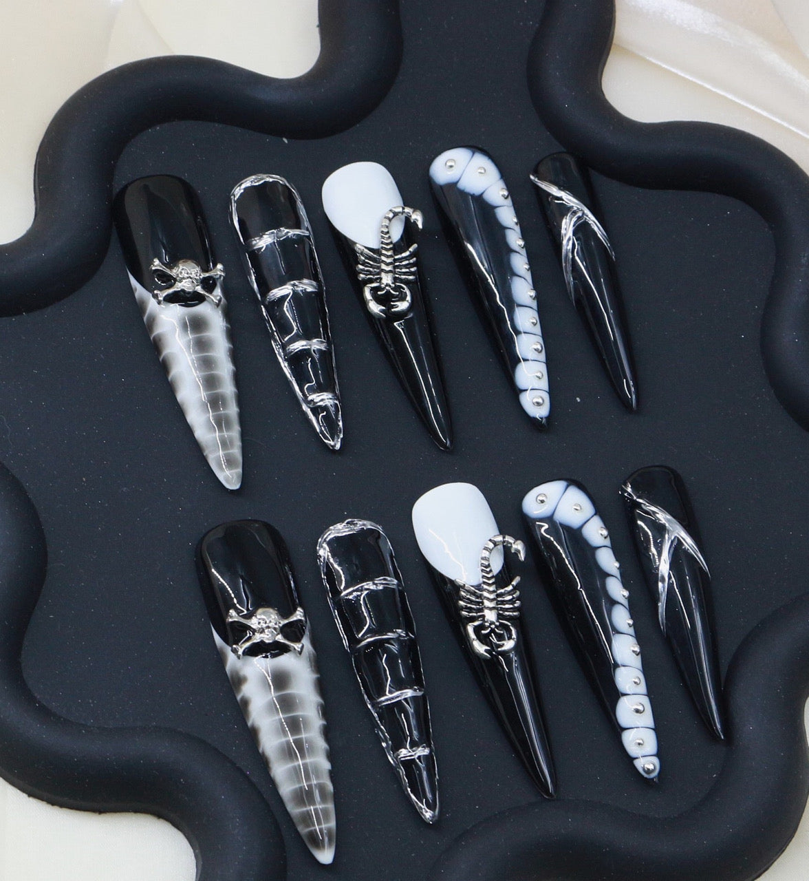 Press-on coffin nail tips ultra-thin CR100 S