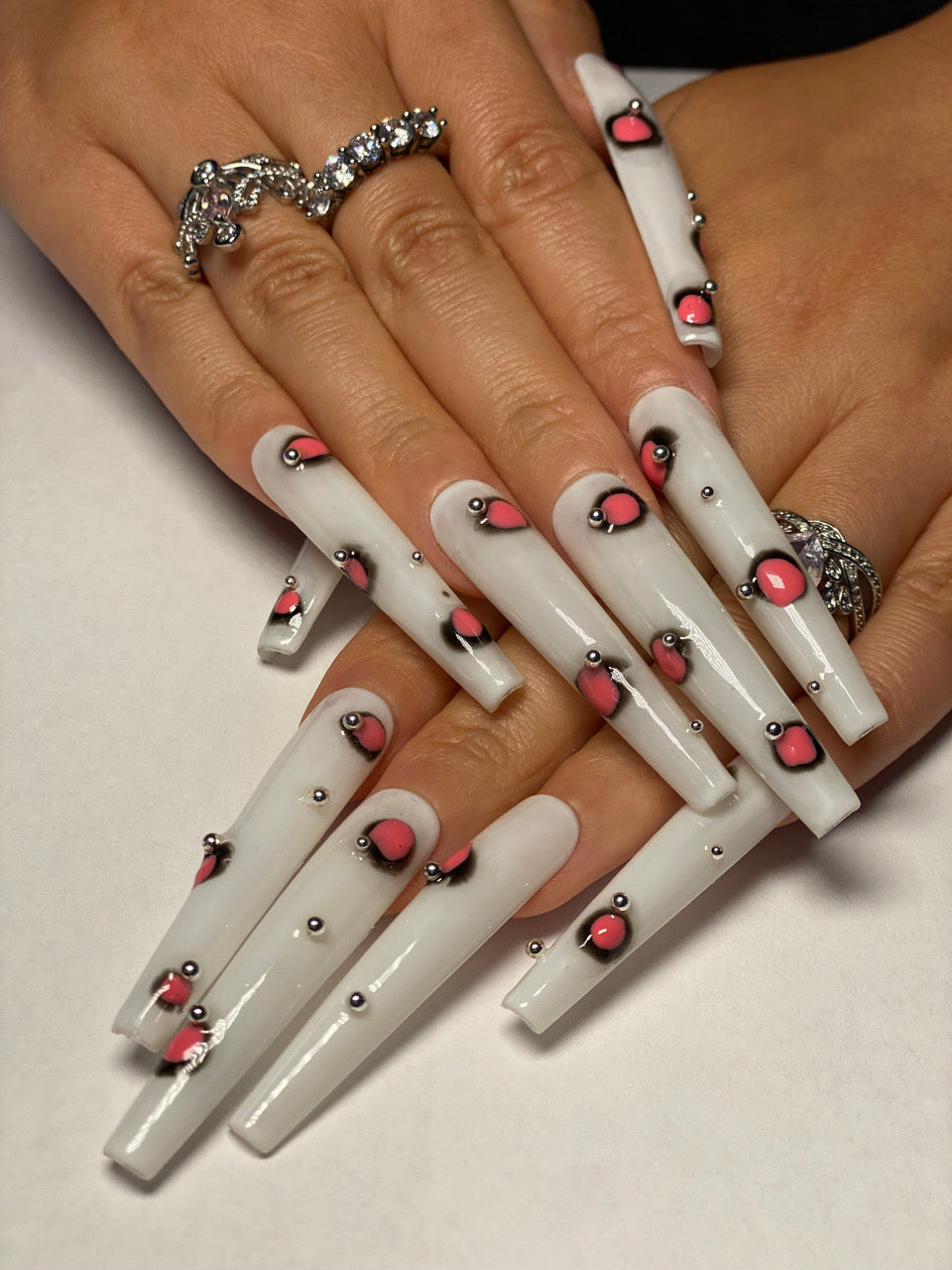 Press-on coffin nail tips salon-grade OM1071 M