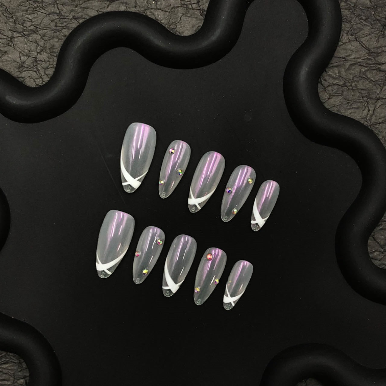 Short press-on nails CR130 L