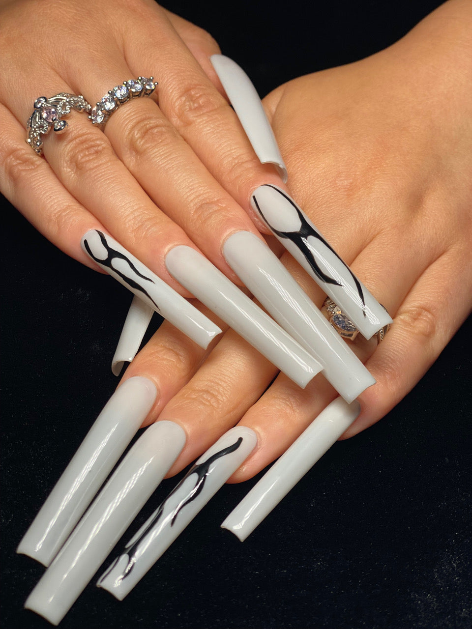 Press-on coffin nail tips ultra-thin OM1088 S