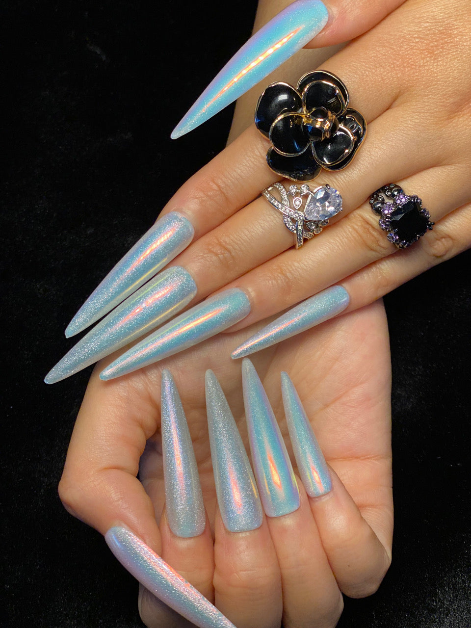 Press-on coffin nail tips salon-grade OM1017 S