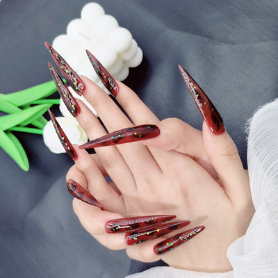 Press-on coffin nail tips OM1070 S