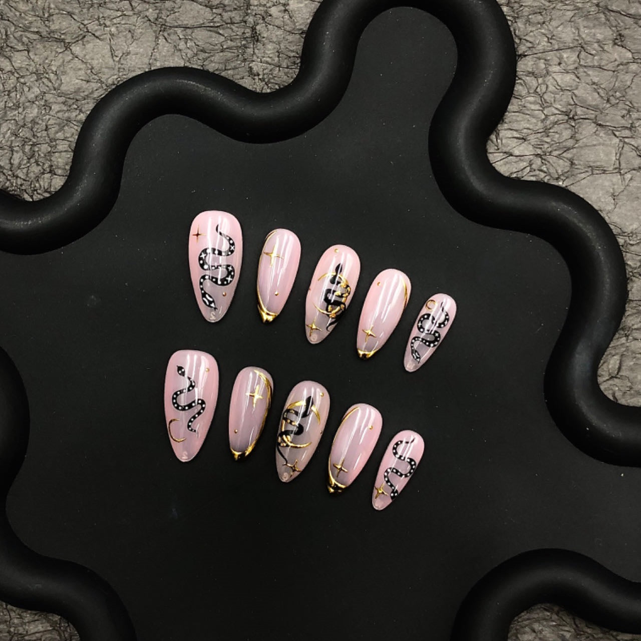 Short press-on nails CR132 L