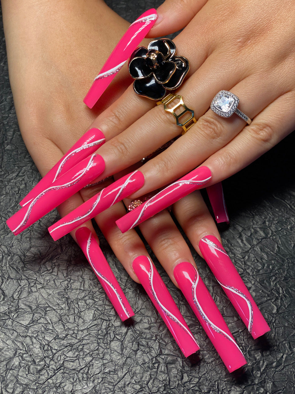Press-on coffin nail tips ultra-thin OM1193 S