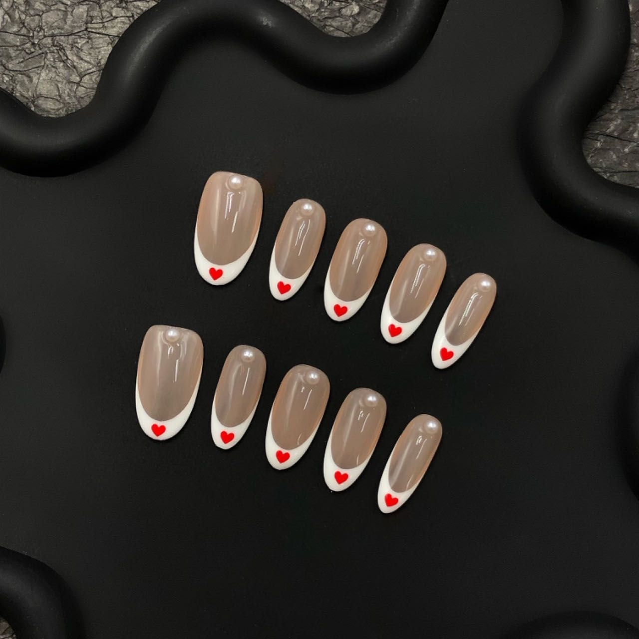 Short press-on nails CR172 S