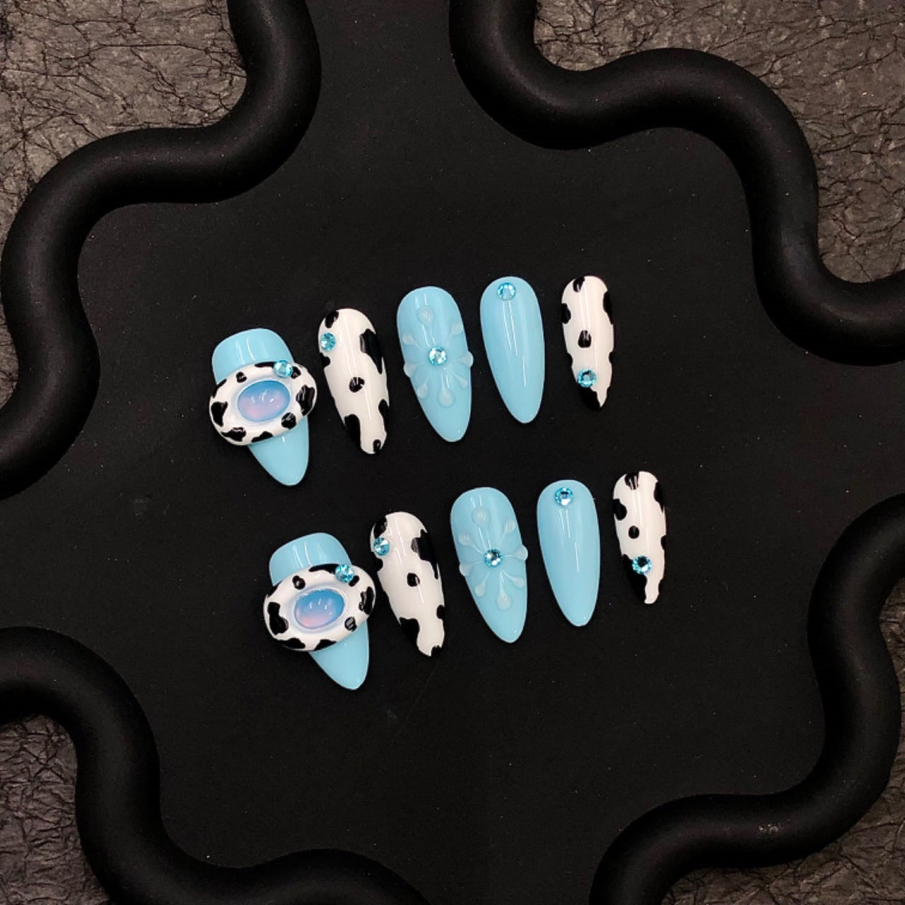 Short press-on nails CR148 L