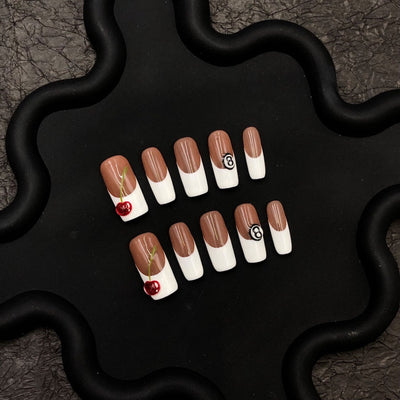 Short press-on nails CR133 S