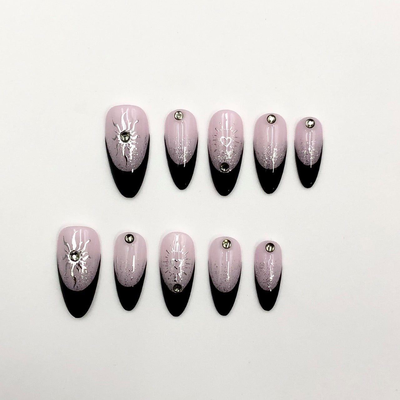 Short press-on nails CR141 S