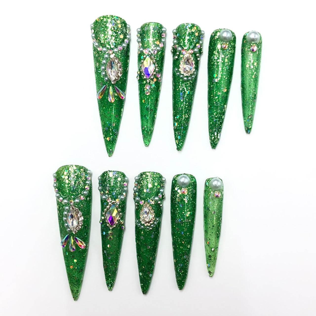 Press-on coffin nail tips salon-grade CR15 S