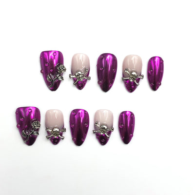 Short press-on nails CR61 M