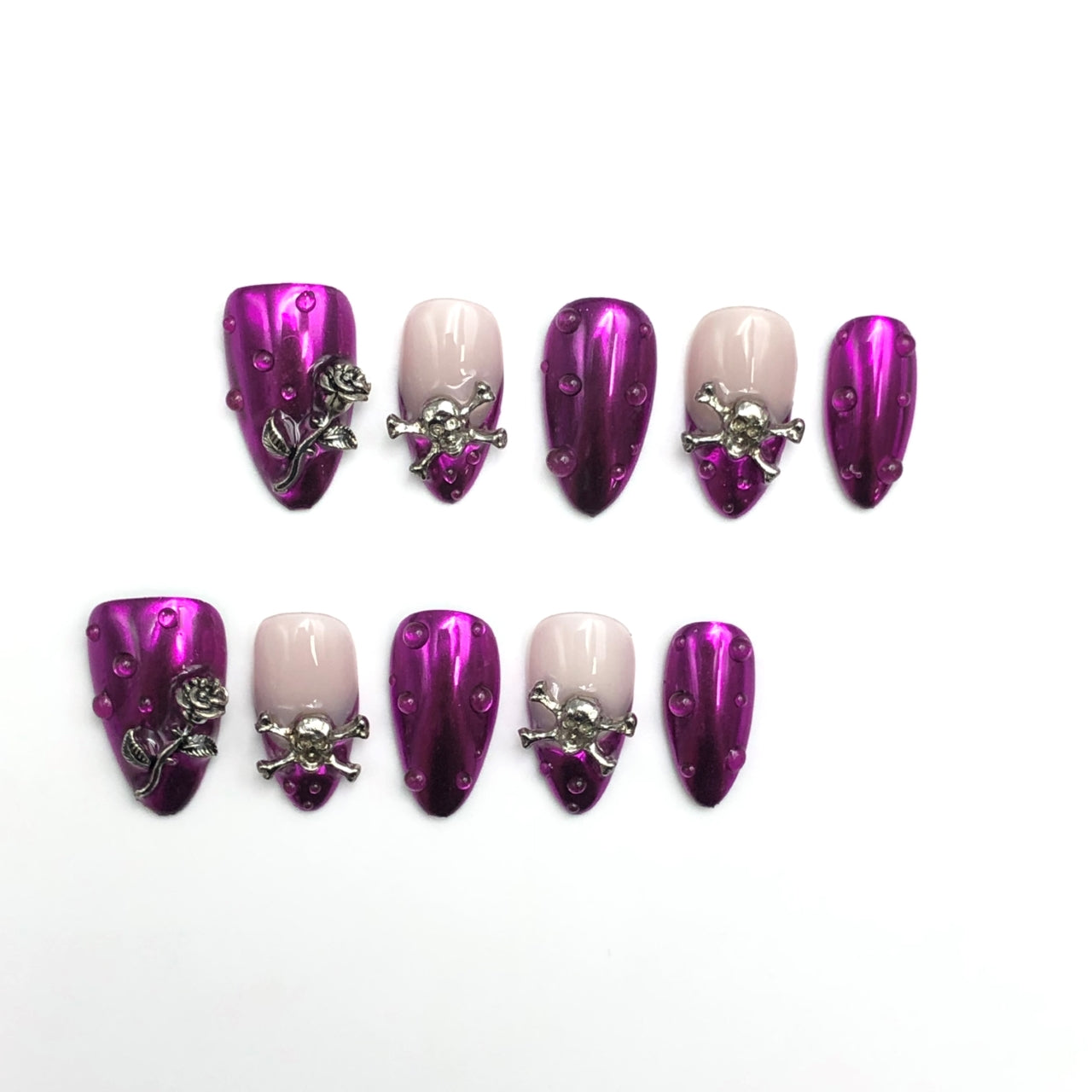 Short press-on nails CR61 S