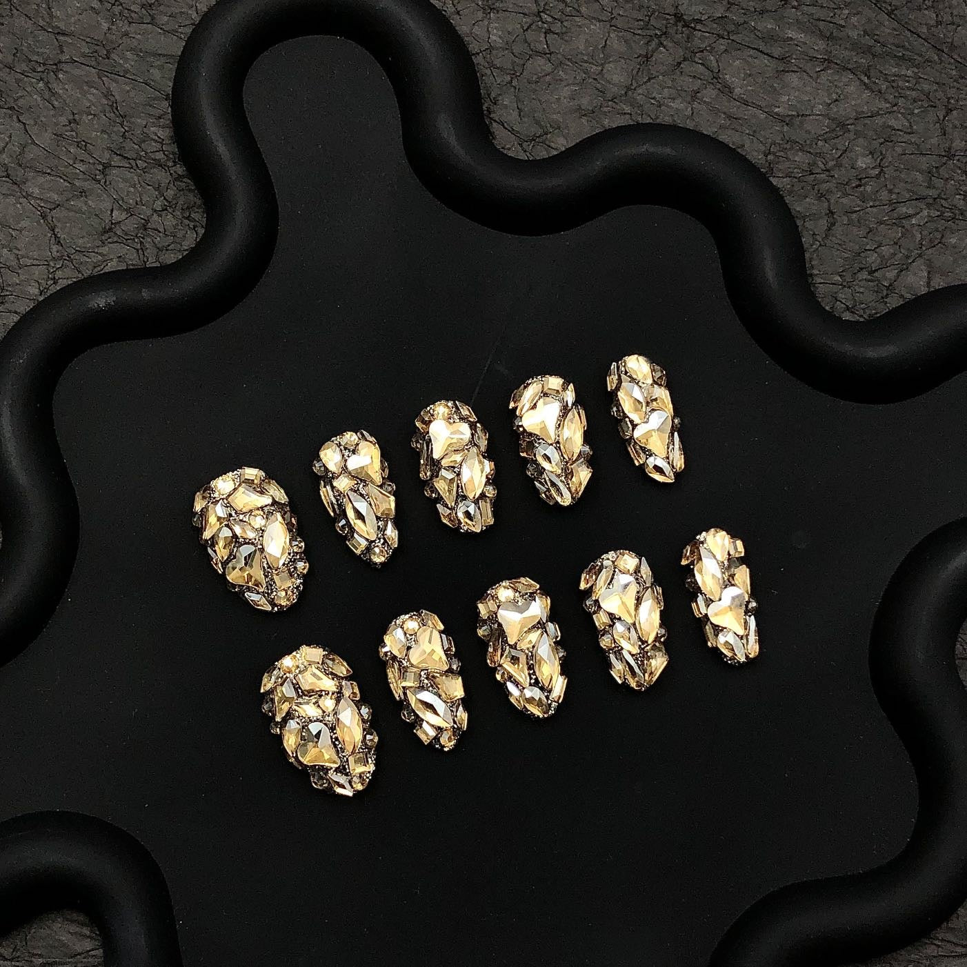 Short press-on nails CR157 S
