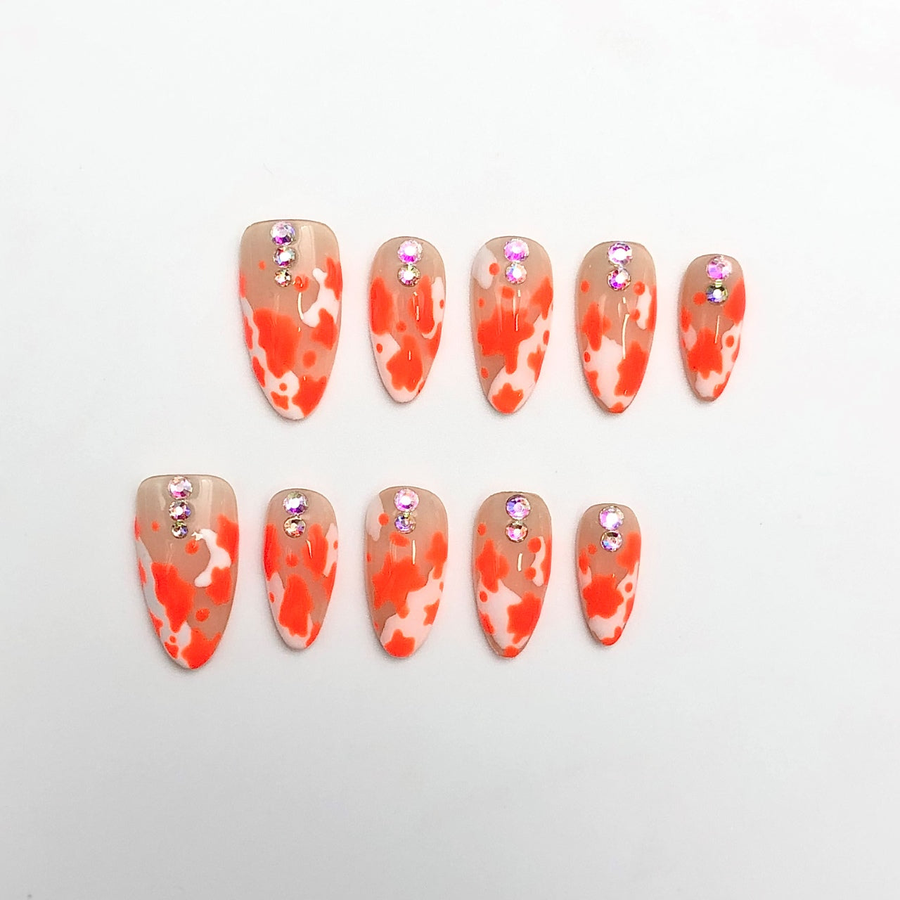 Short press-on nails CR47 L