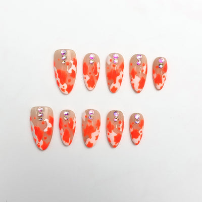 Short press-on nails CR47 L
