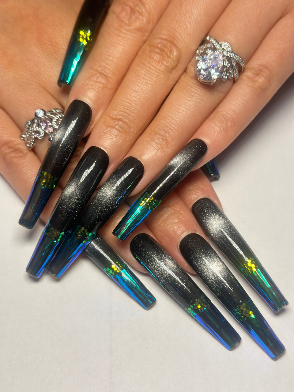 Press-on coffin nail tips salon-grade OM1063 L