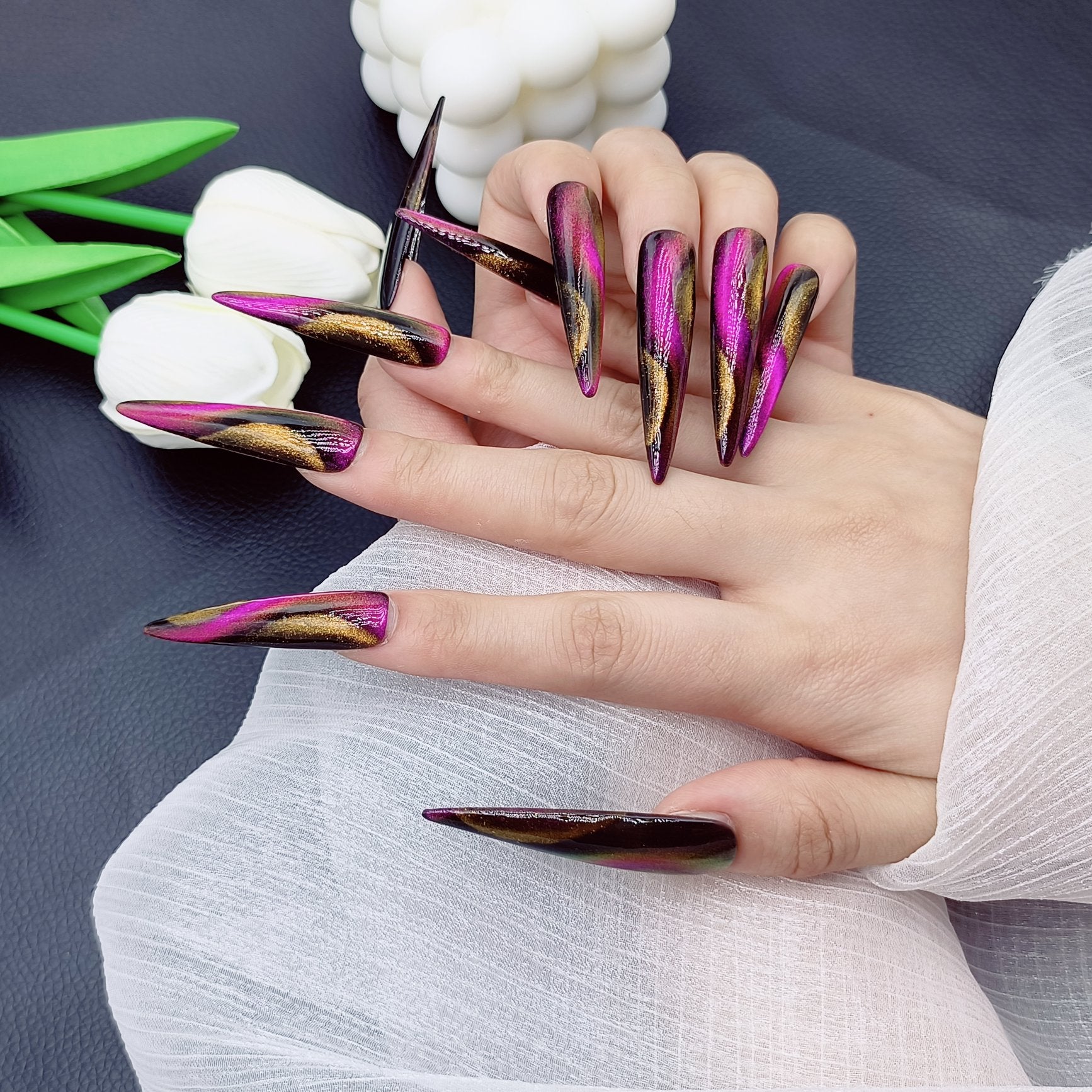 Press-on coffin nail tips OM1062 – gallery 4