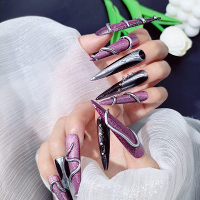 Press-on coffin nail tips OM1146 – gallery 4