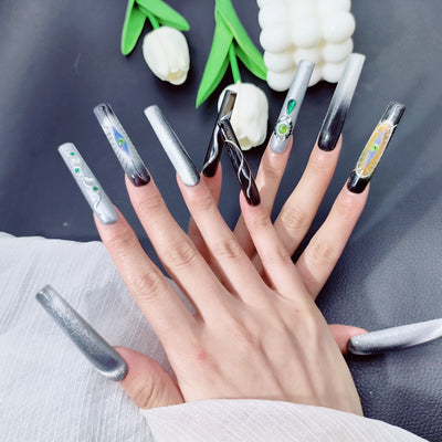 Press-on coffin nail tips OM1101 – gallery 4