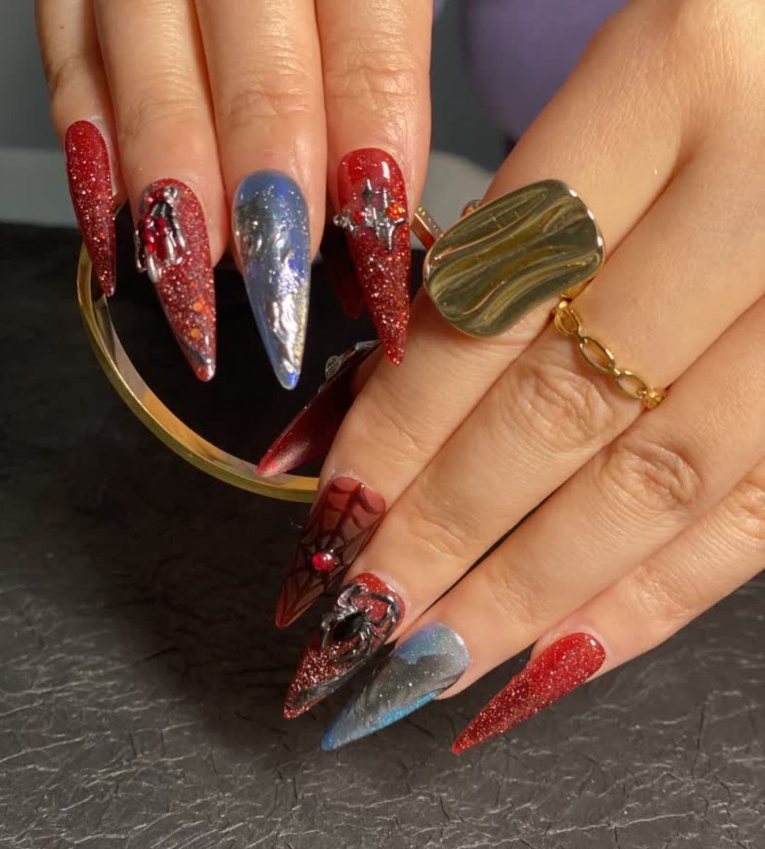 Press-on nails D52 (Halloween Armor) – gallery 4
