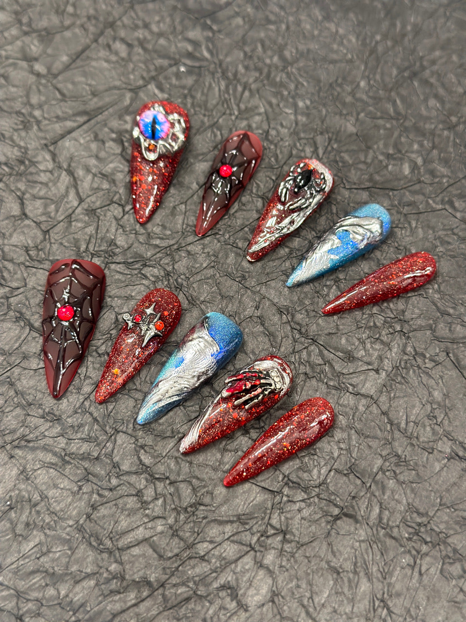 Press-on nails D52 (Halloween Armor) – gallery 5