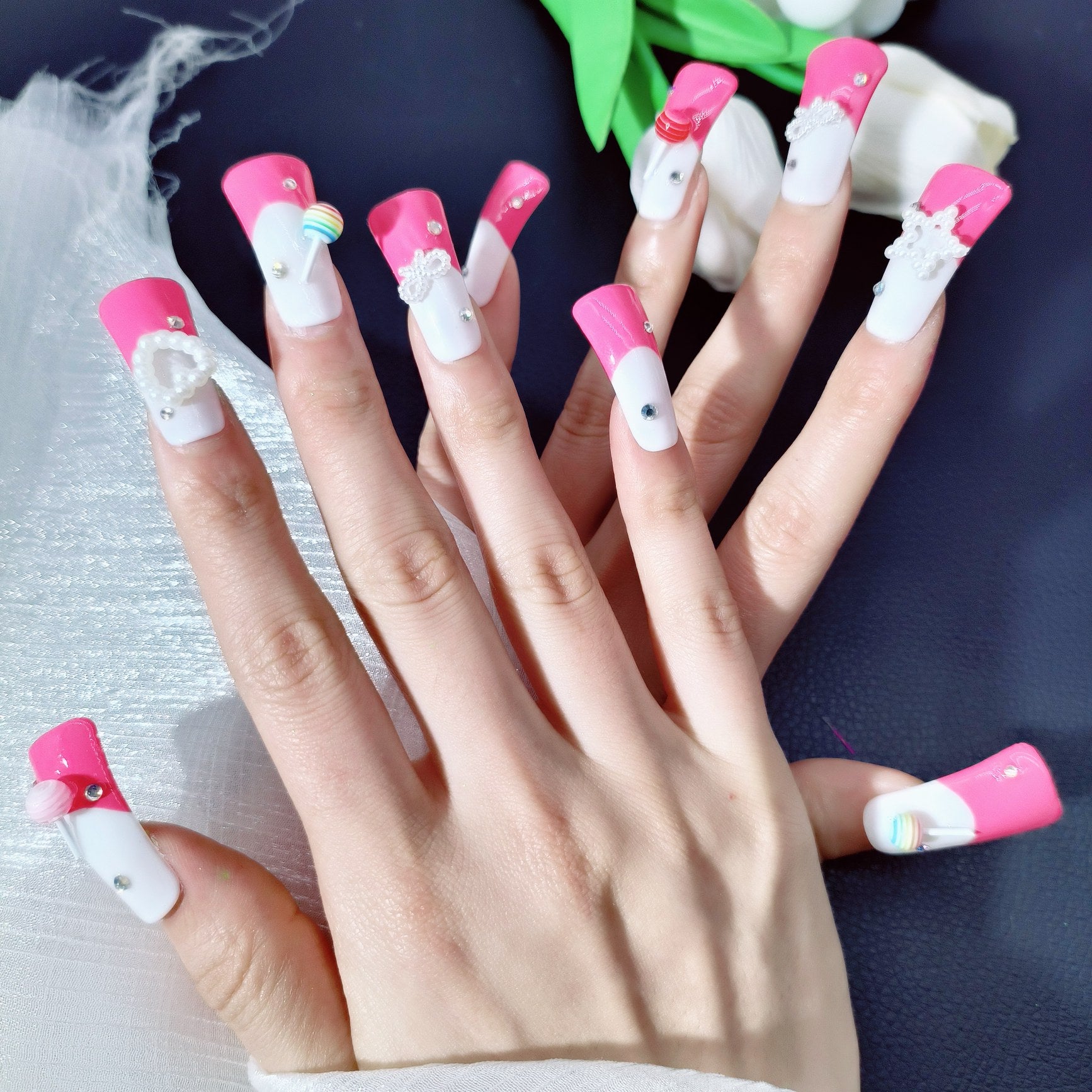 Press-on coffin nail tips OM1126 – gallery 5