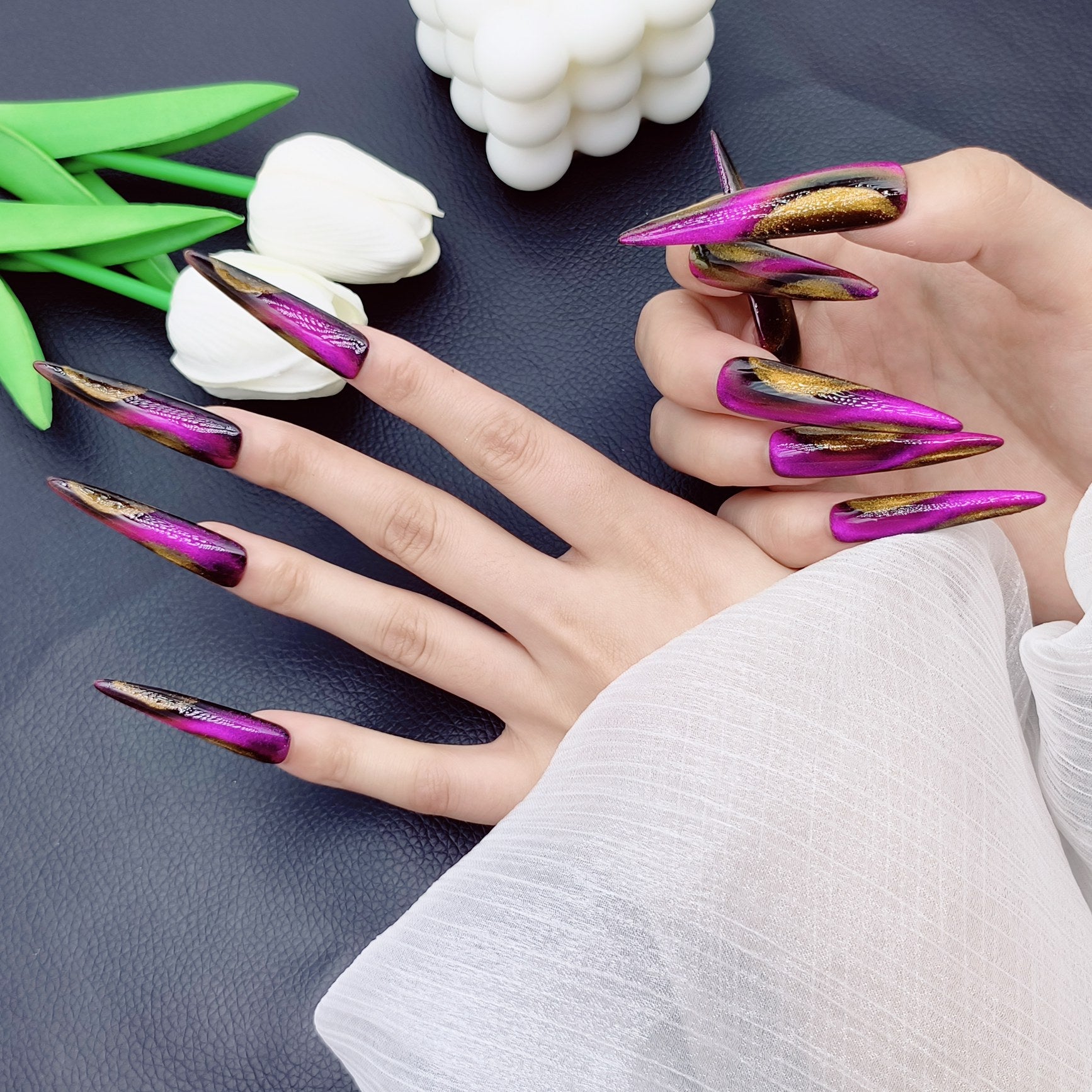 Press-on coffin nail tips OM1062 – gallery 6