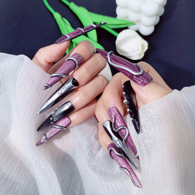 Press-on coffin nail tips OM1146 – gallery 6