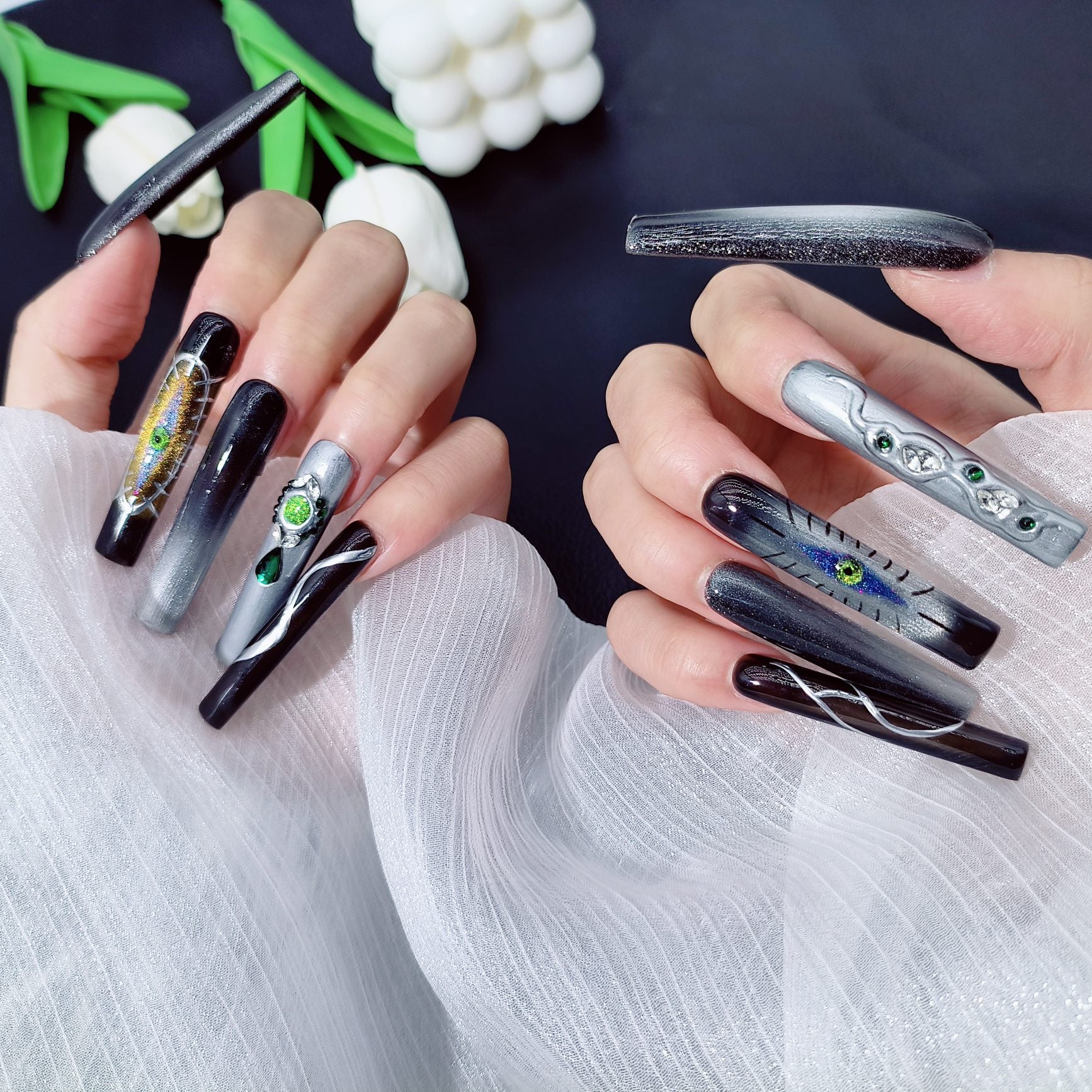 Press-on coffin nail tips OM1101 – gallery 6