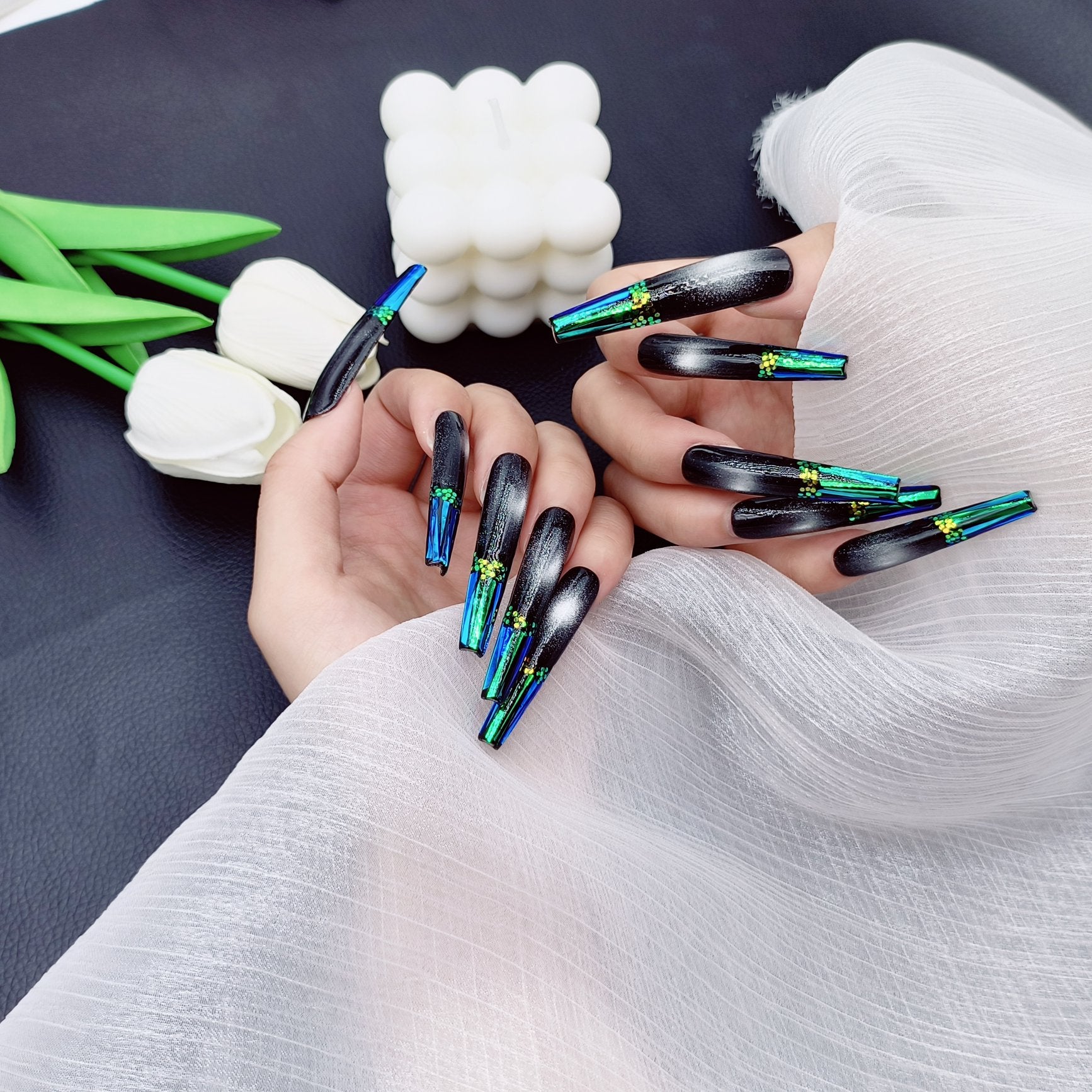 Press-on coffin nail tips OM1063 – gallery 7