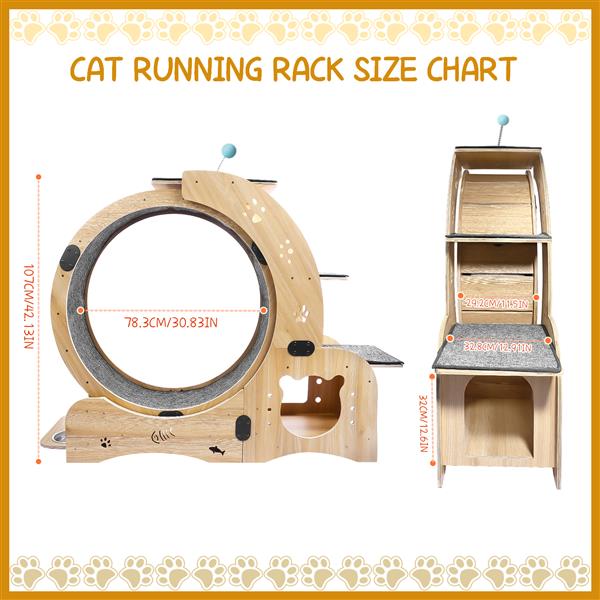 Mile High Life 6-in-1 indoor cat exercise wheel and sports device — view 2