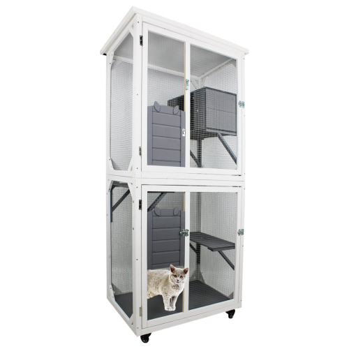 Indoor outdoor cat climbing frame multi-level activity cage, main product photo
