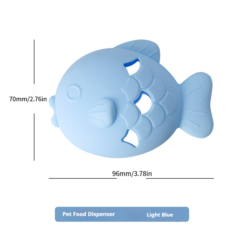 Mile High Life fish-shaped silicone slow feeder bowl for dogs and cats, main product photo