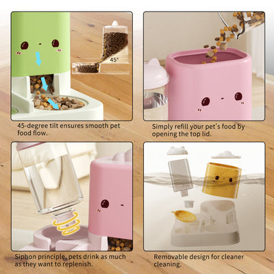 Mile High Life cat-ear cartoon pet food and water feeder bowl — view 6