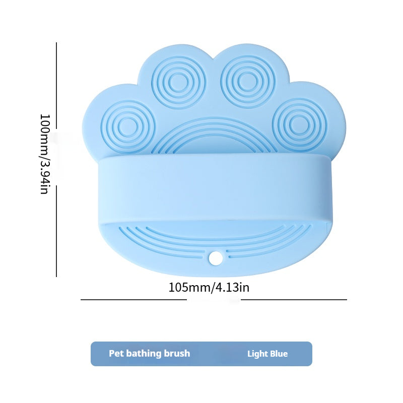 Mile High Life silicone pet bath and massage brush for dogs and cats — view 37