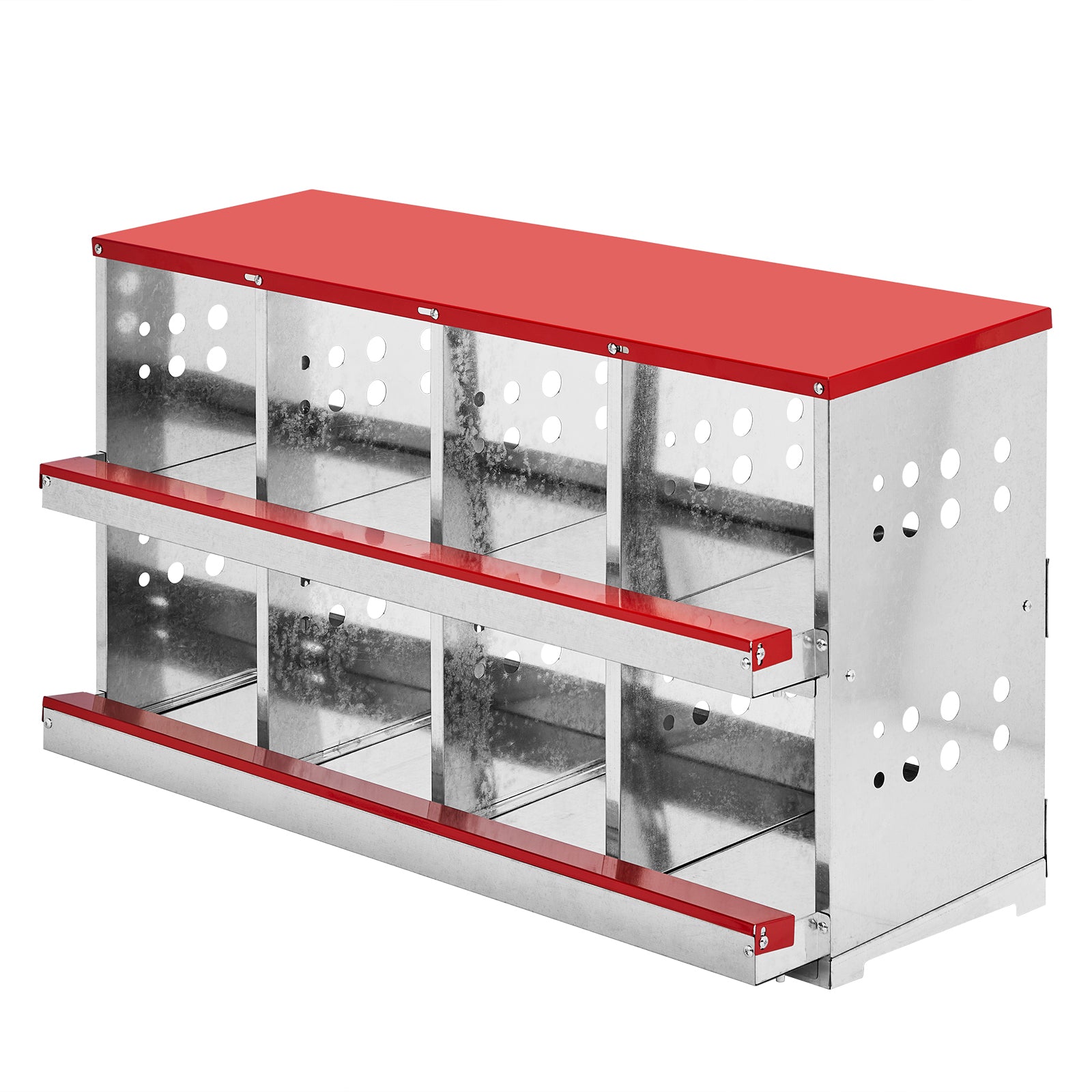 Mile High Life 8-compartment iron chicken nesting box with sloping roof, main product photo