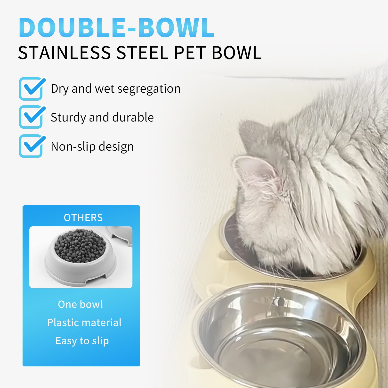 Macaron Stainless Steel Pet Bowl (4 Colors) | Anti-Slip Cat & Dog Bowl – gallery 9