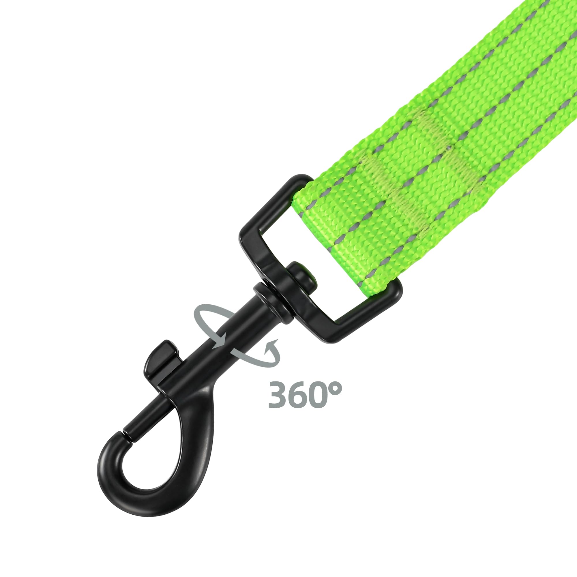 Mile High Life heavy-duty chevron weave dog leash with leather connection — view 150