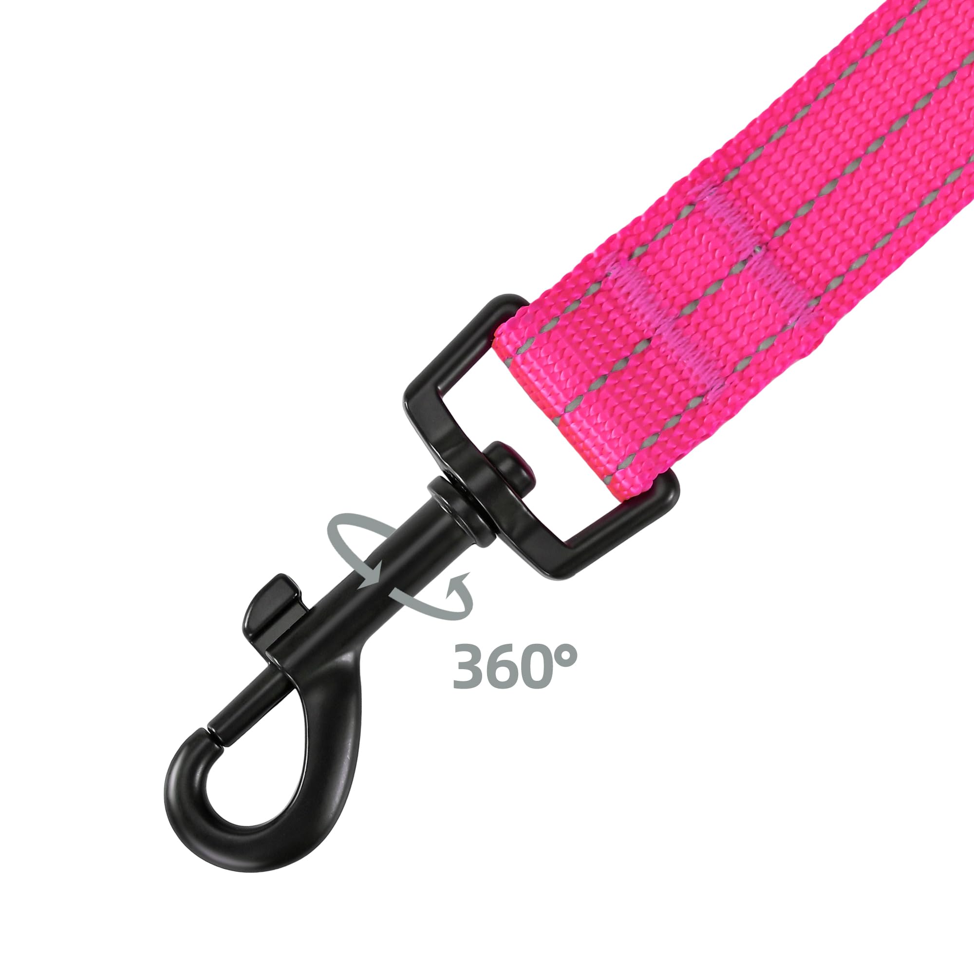 Mile High Life heavy-duty chevron weave dog leash with leather connection — view 185