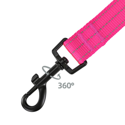Mile High Life heavy-duty chevron weave dog leash with leather connection — view 164