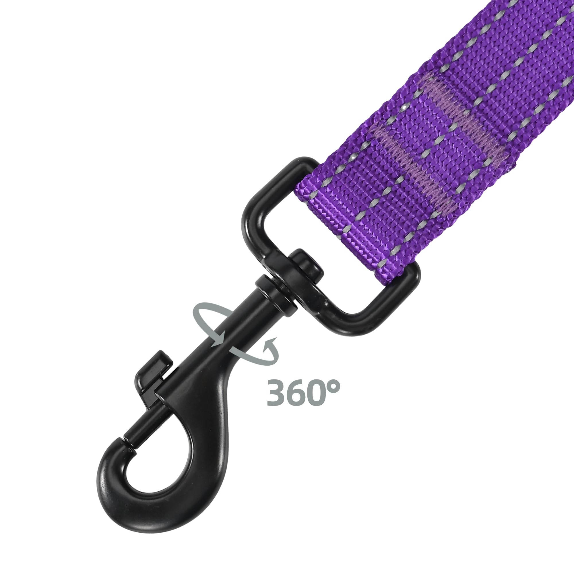 Mile High Life heavy-duty chevron weave dog leash with leather connection — view 239