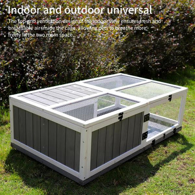 Mile High Life wooden turtle and tortoise habitat with water area, main product photo