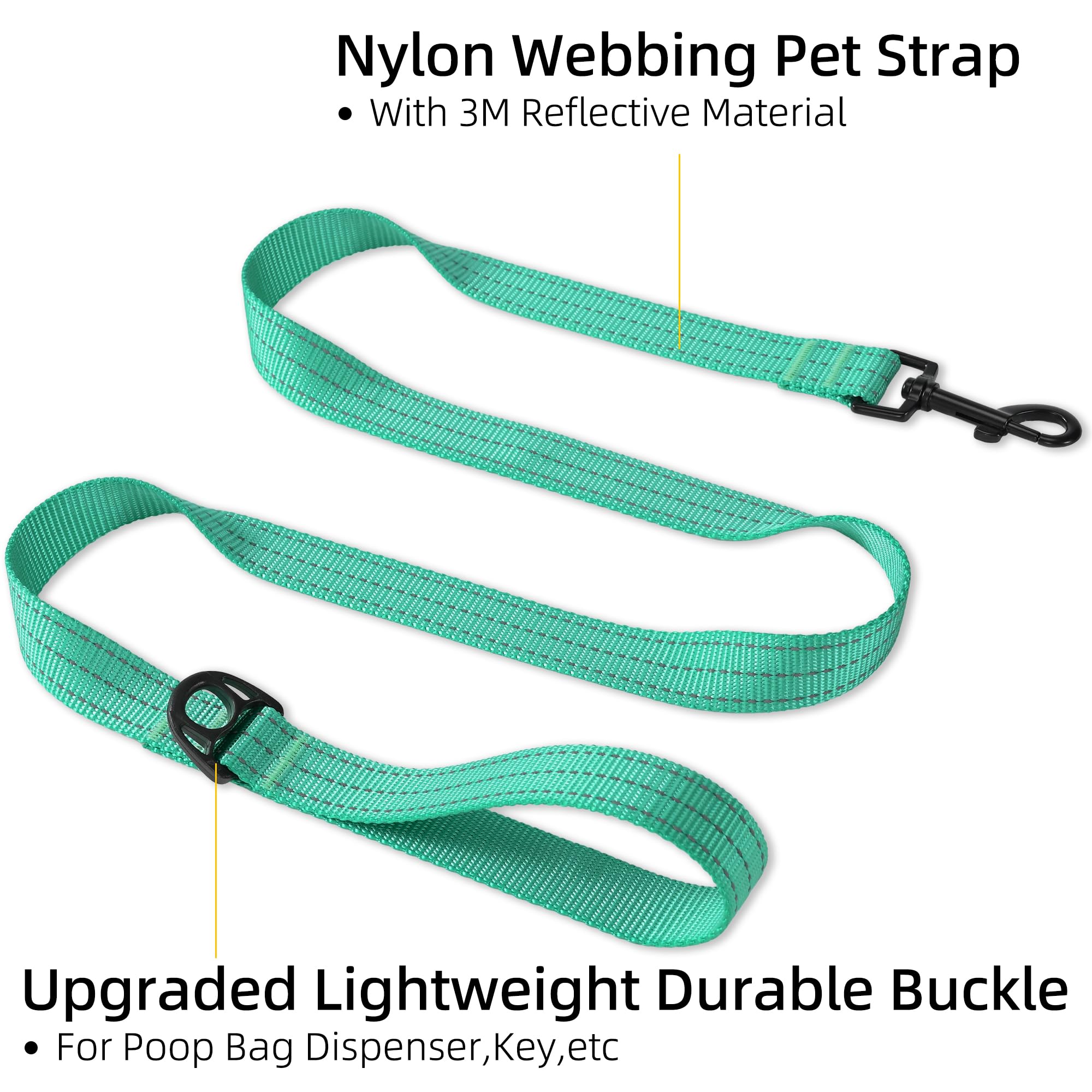 Mile High Life heavy-duty chevron weave dog leash with leather connection — view 10