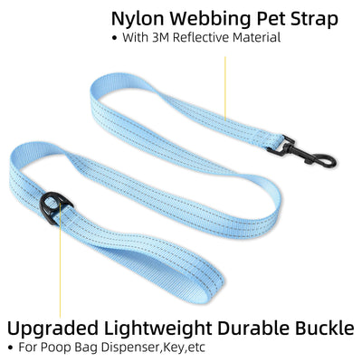 Mile High Life heavy-duty chevron weave dog leash with leather connection — view 39