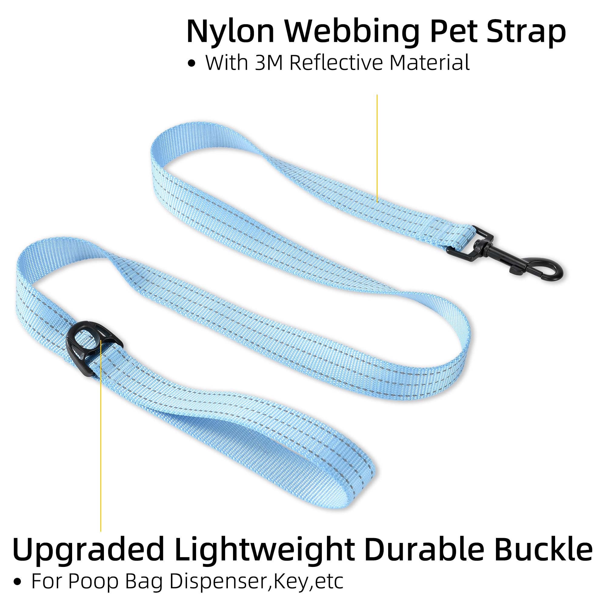 Mile High Life heavy-duty chevron weave dog leash with leather connection — view 97